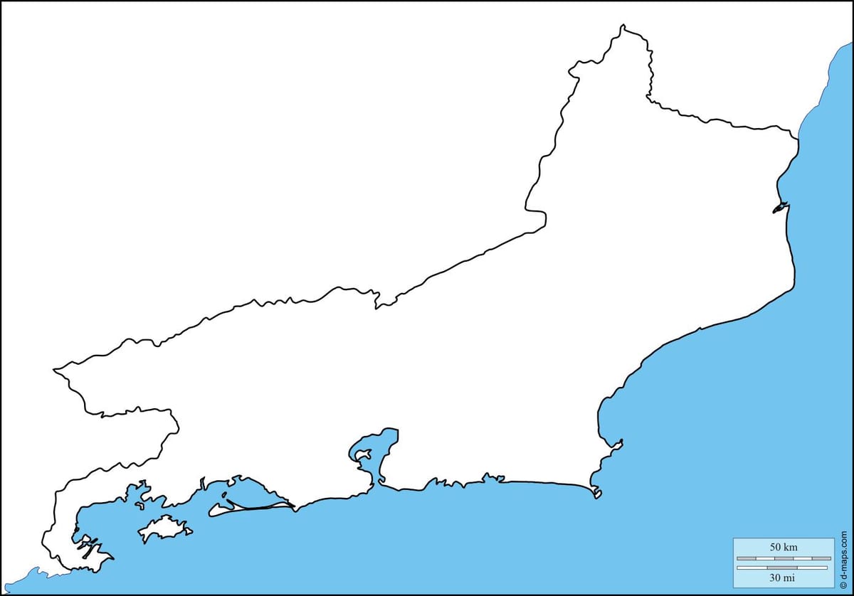 Río de Janeiro mapa de esquema