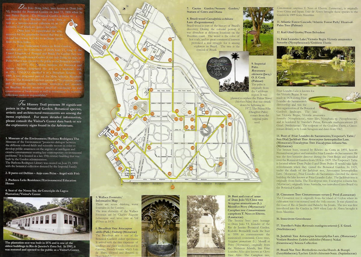 mapa de jardín botánico de Río de Janeiro 