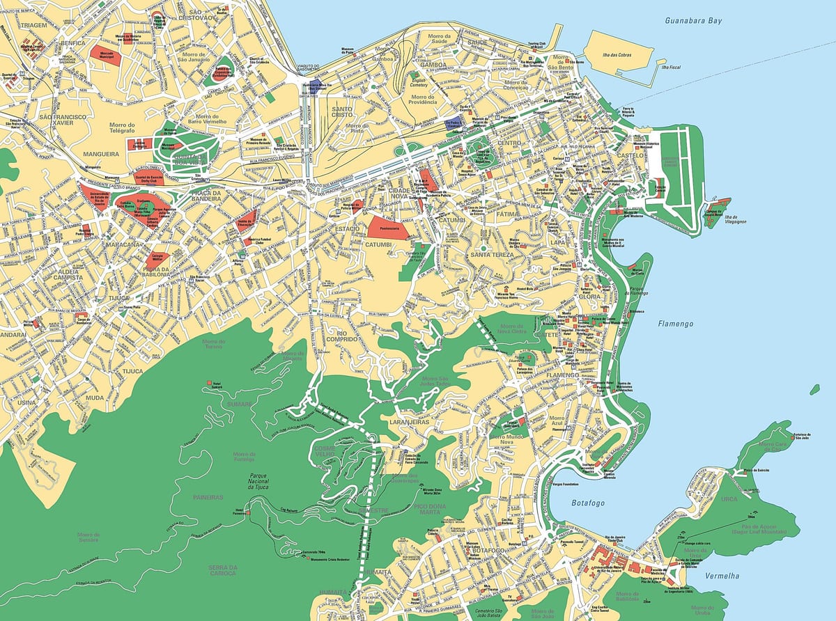 Río de Janeiro mapa de la ciudad