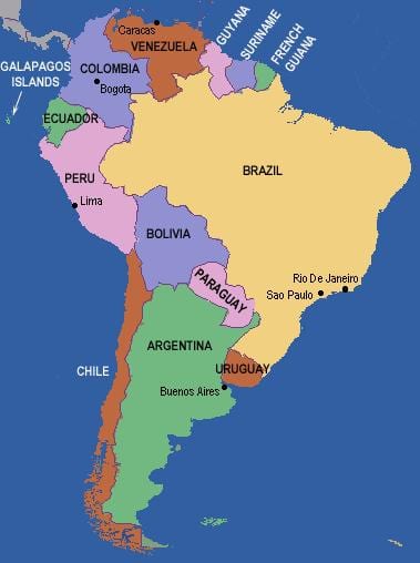Río grande mapa de américa del sur