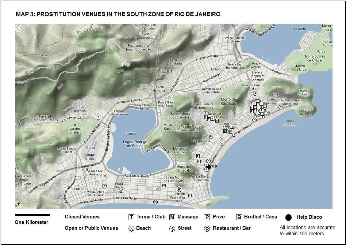 mapa de Río de Janeiro distrito de luz roja
