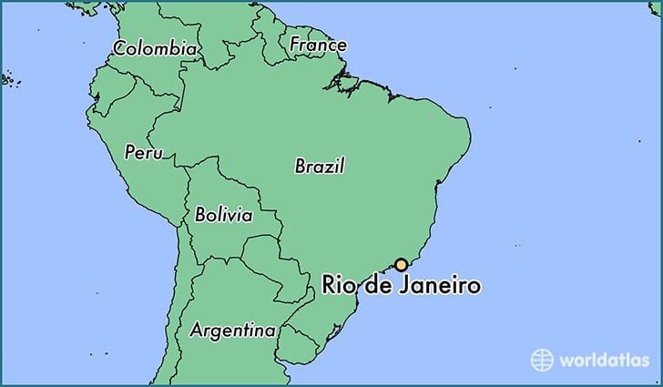 mapa de Río de Janeiro, brasil