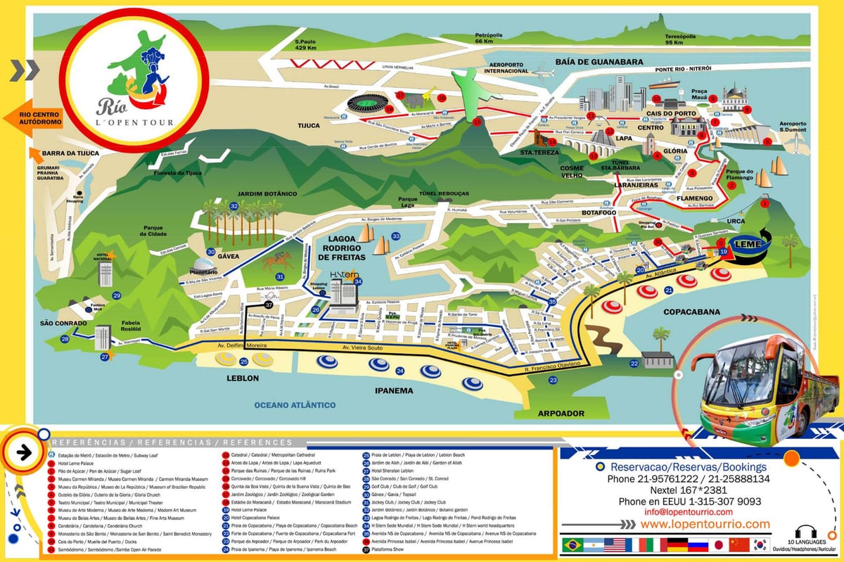 Río mapa turístico