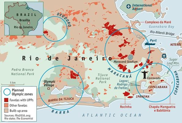 seguridad mapa de Río de Janeiro