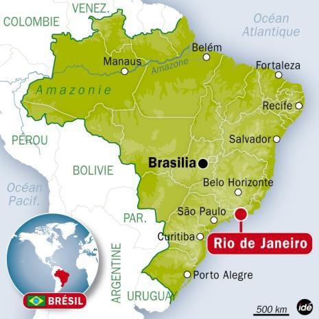 donde es el Río situado en el mapa del mundo