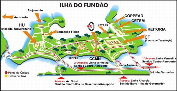 Río de Janeiro mapa de la escuela