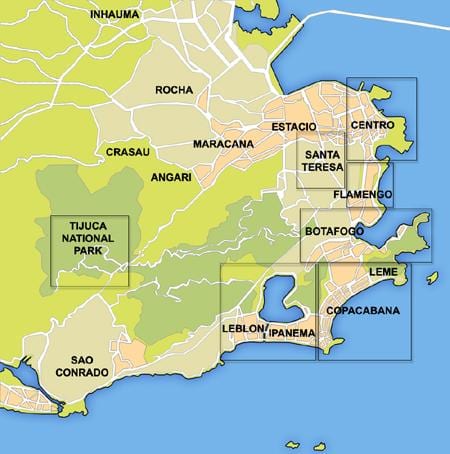 mapa de Río de barrio