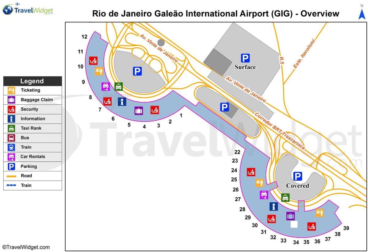 Rio de Janeiro aeropuerto gig mapa