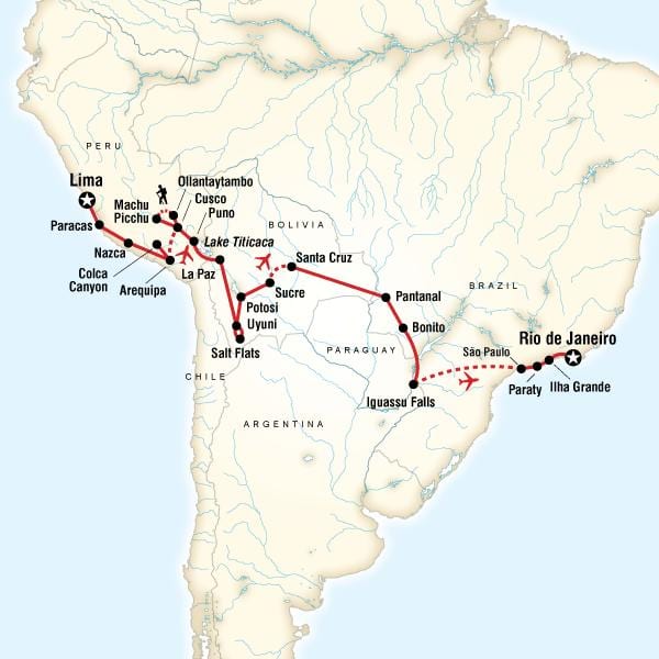 cómo viajar a Río mapa